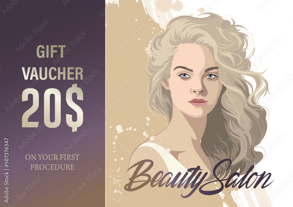 Portrait of a beautiful blonde girl with loose curly hair. Portrait of a beautiful blonde girl with loose curly hair.