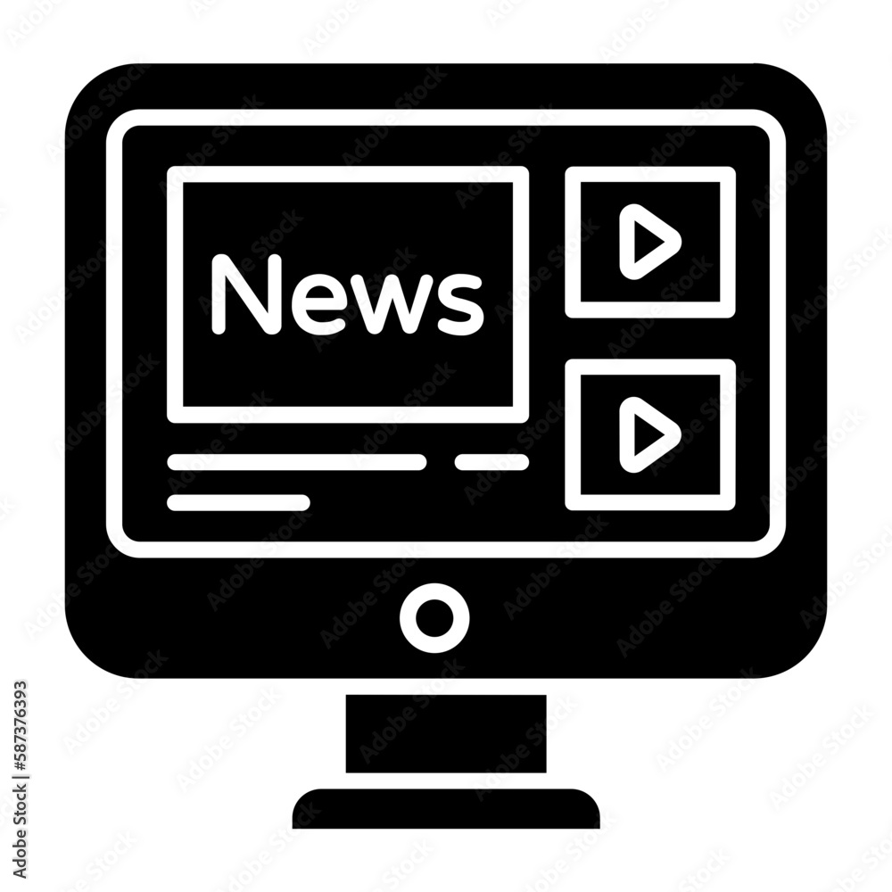 Online News Glyph icon Online News Glyph icon