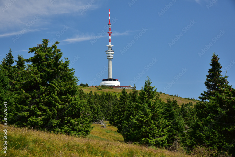 Fototapeta premium Transmitter Praded Praded Jeseniky hill