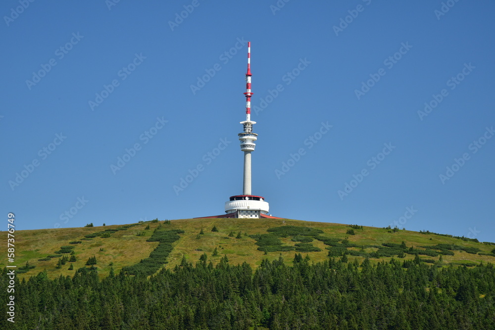 Fototapeta premium Transmitter Praded Praded Jeseniky hill