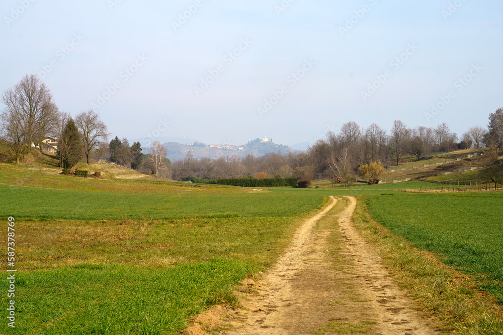 Rural landscape in Brianza near Usmate and Lomagna