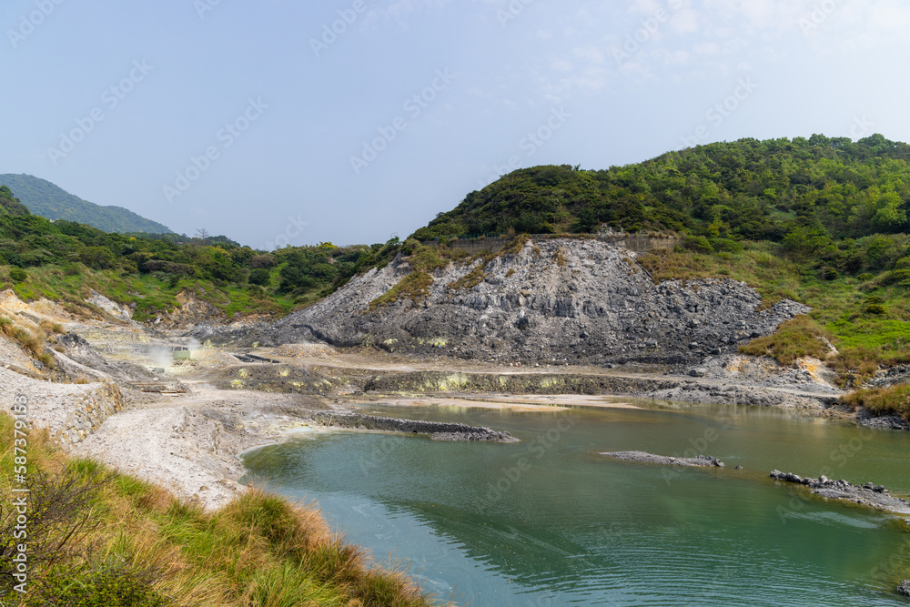 Fototapeta premium Huangxi hot spring recreation area in Yangmingshan national park