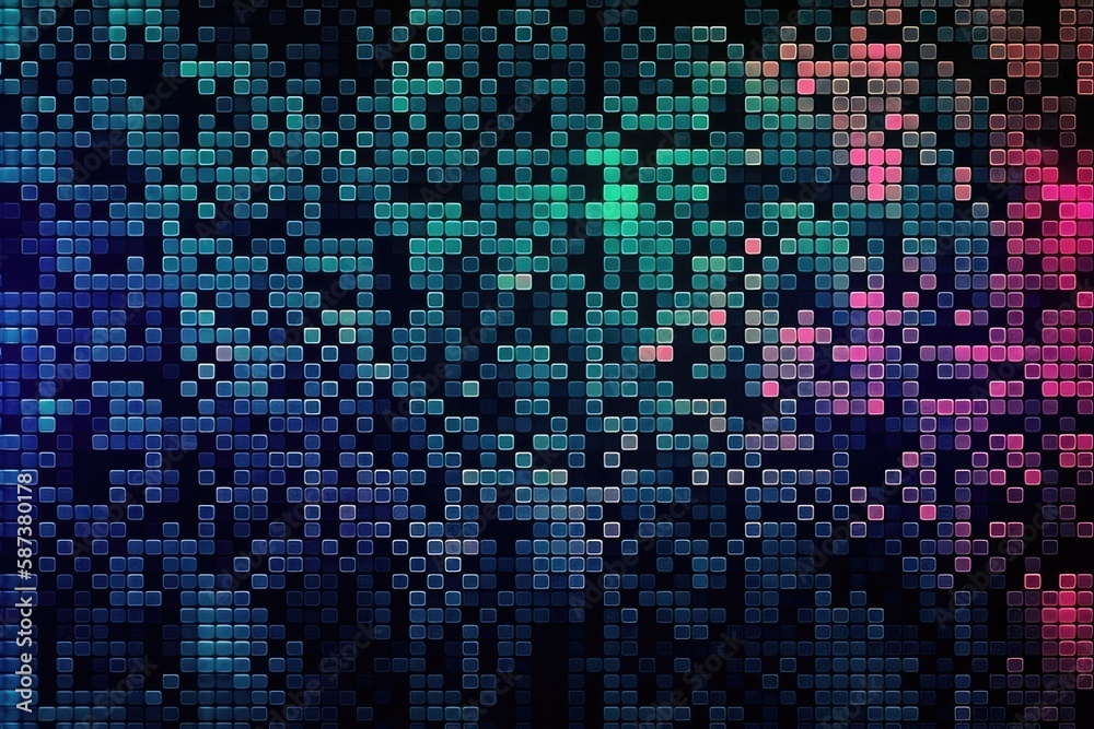Fototapeta premium vibrant background composed of various colored squares. Generative AI