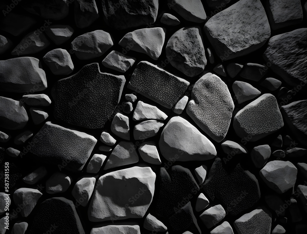 black concrete wall , grunge stone texture , dark gray rock surface banner background. Generative ai. black concrete wall , grunge stone texture , dark gray rock surface banner background. Generative ai.