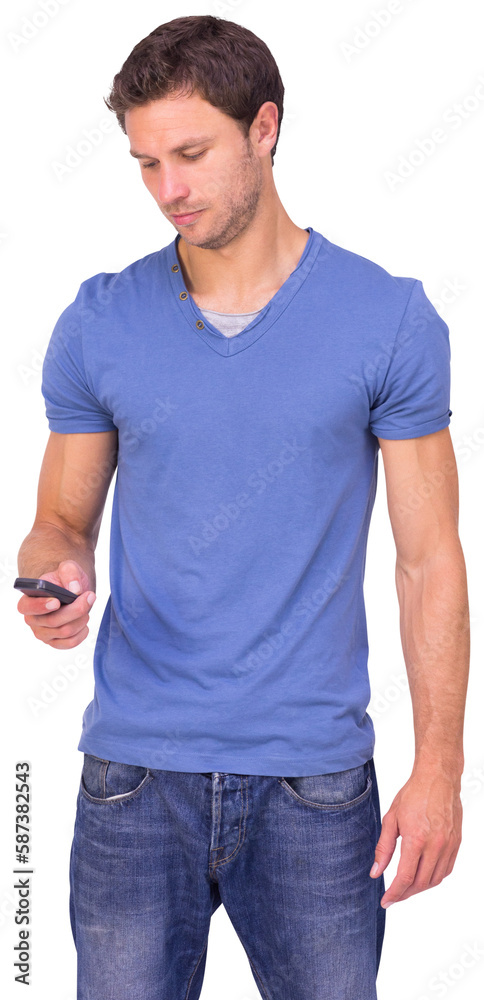 Fototapeta premium Man using his mobile phone