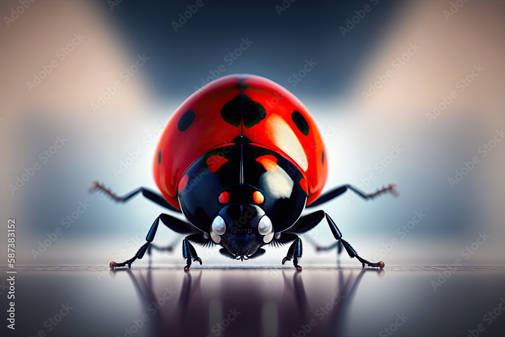 Fototapeta premium Ladybug, Generative AI