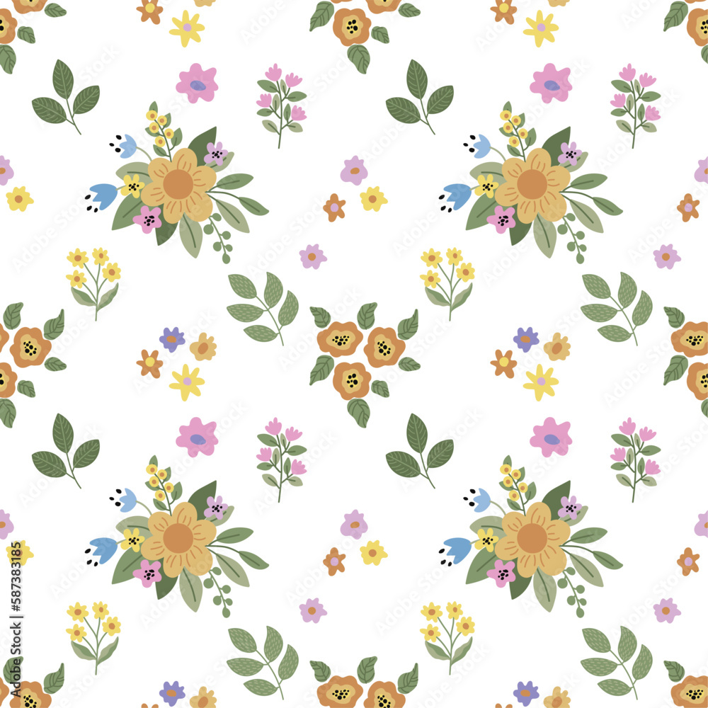 Seamless floral pattern, vector, spring. Printing on fabric and paper
Seamless floral pattern, vector, spring. Printing on fabric and paper