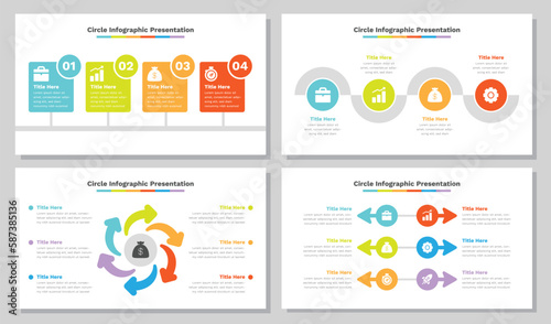 Circle Infographic Presentation Editable Template