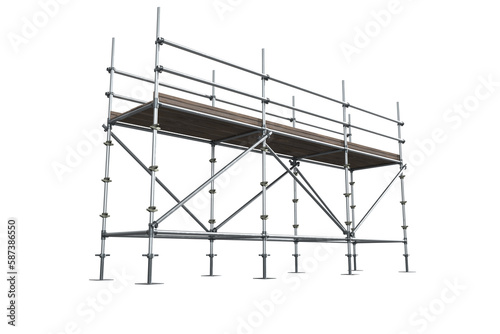 Fototapeta Naklejka Na Ścianę i Meble -  3d illustrative image of gray metal scaffolding