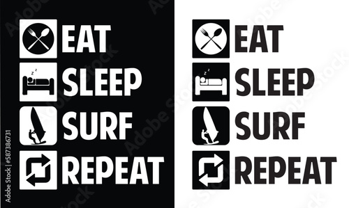 Eat sleep surfing repeat surfing t-shirt design, Surfing t-shirt design, Vintage surfing t-shirt design,  Retro summer beach surfing t-shirt design
