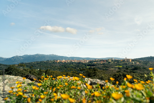 Beautiful shot of Tempio Pausania city in Gallura region, Sardinia, Italy photo