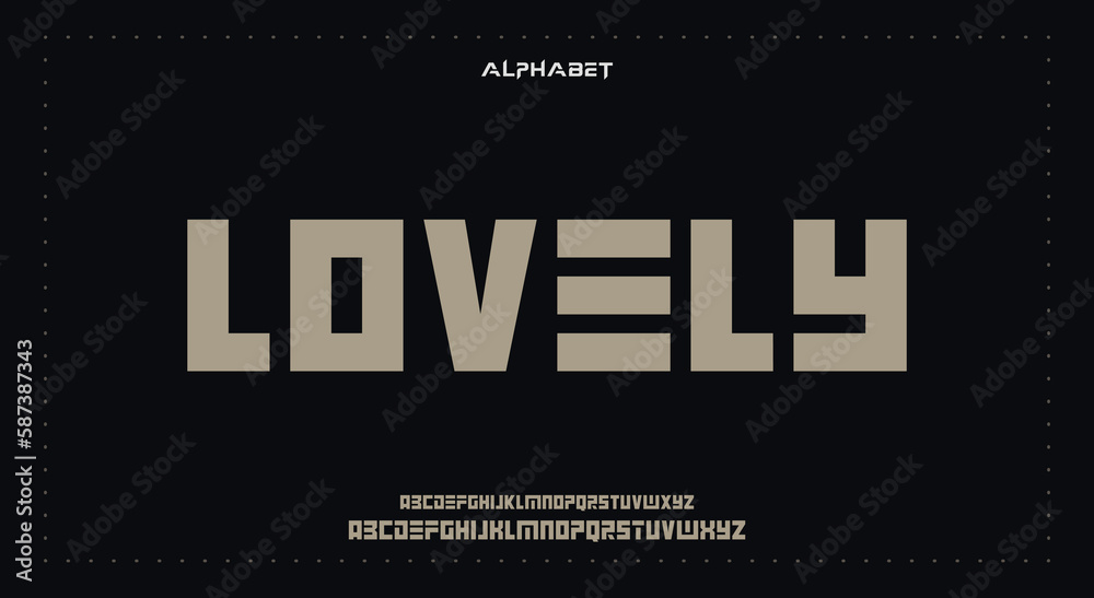 LOVELY Abstract Fashion Best font alphabet. Minimal modern urban fonts for logo, brand, fashion, Heading etc. Typography typeface uppercase lowercase and number. vector illustration full Premium look LOVELY Abstract Fashion Best font alphabet. Minimal modern urban fonts for logo, brand, fashion, Heading etc. Typography typeface uppercase lowercase and number. vector illustration full Premium look