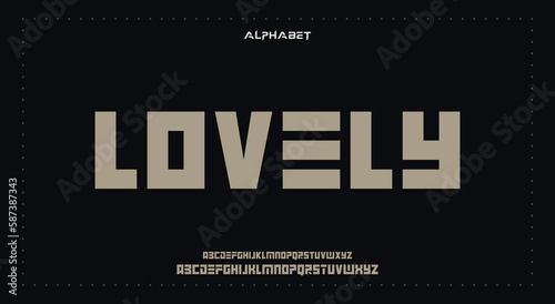 LOVELY Abstract Fashion Best font alphabet. Minimal modern urban fonts for logo, brand, fashion, Heading etc. Typography typeface uppercase lowercase and number. vector illustration full Premium look