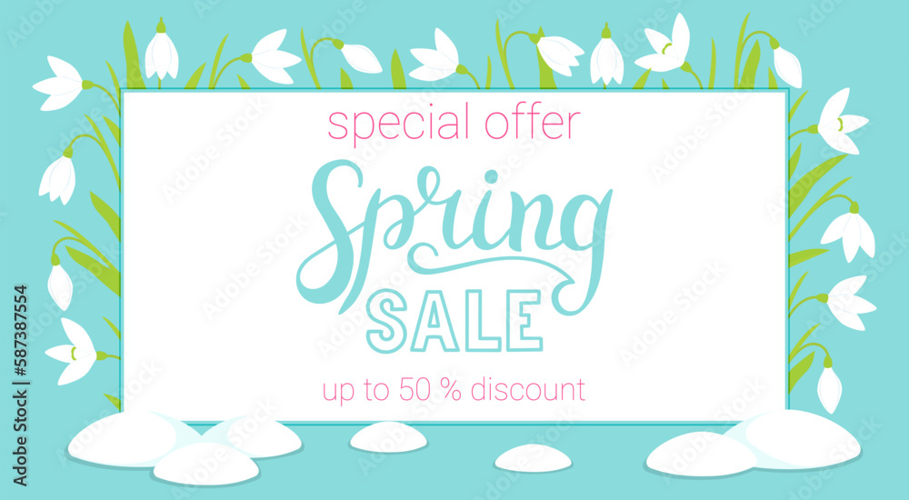 Spring sale - designer hand lettering. Special offer discounts up to 50 percent.