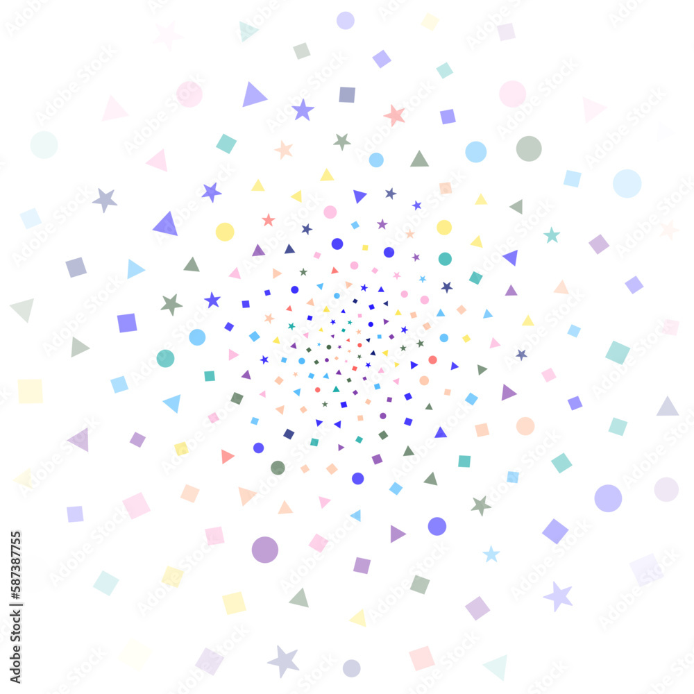 Festival seamless pattern with confetti. Repeating background, vector illustration with different shapes Festival seamless pattern with confetti. Repeating background, vector illustration with different shapes