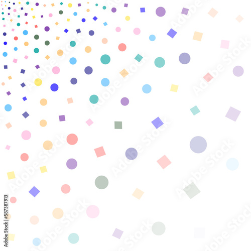 Festival seamless pattern with confetti. Repeating background, vector illustration with different shapes