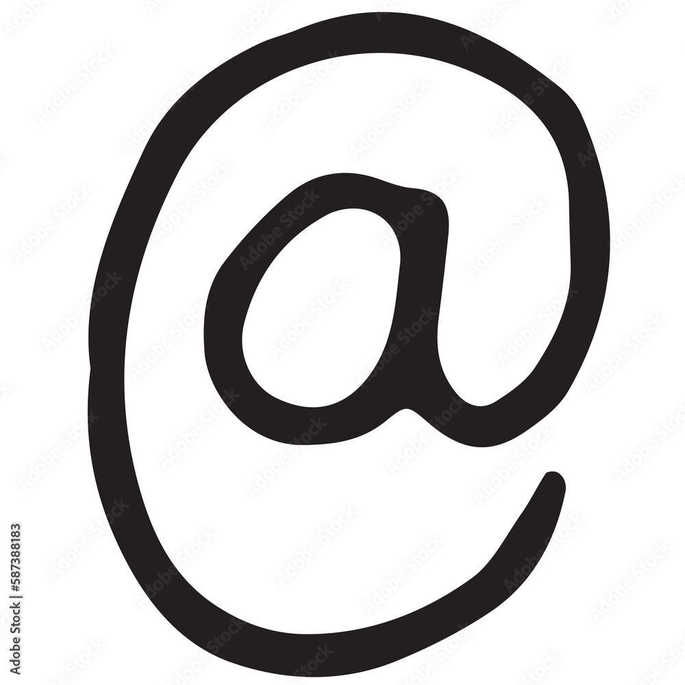 Digital image of at sign Digital image of at sign