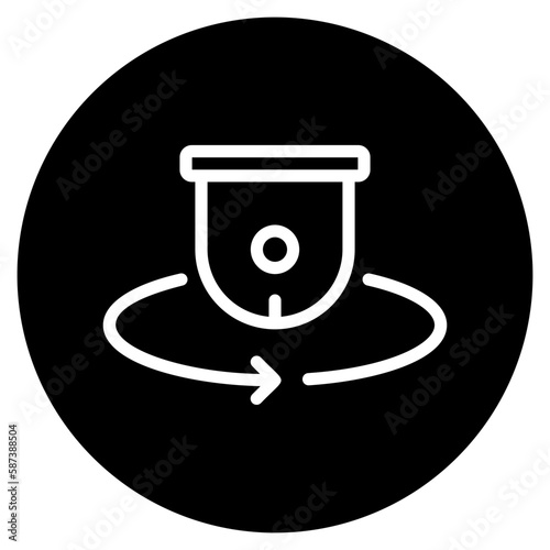 security camera glyph icon