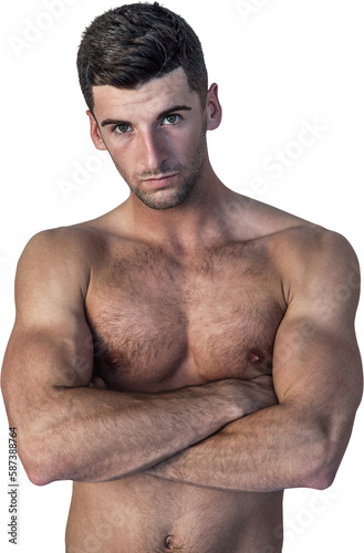 Fit man with arms crossed photo