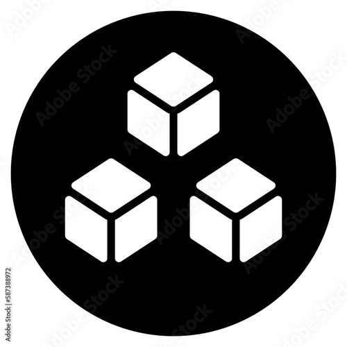 cube glyph icon