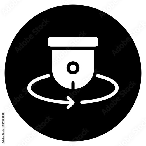 security camera glyph icon