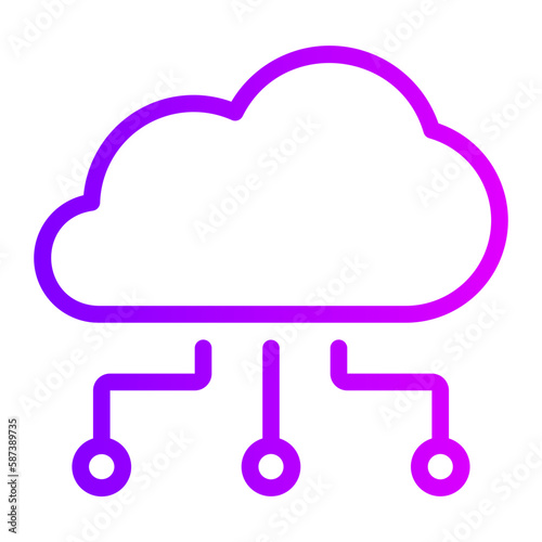 cloud service gradient icon