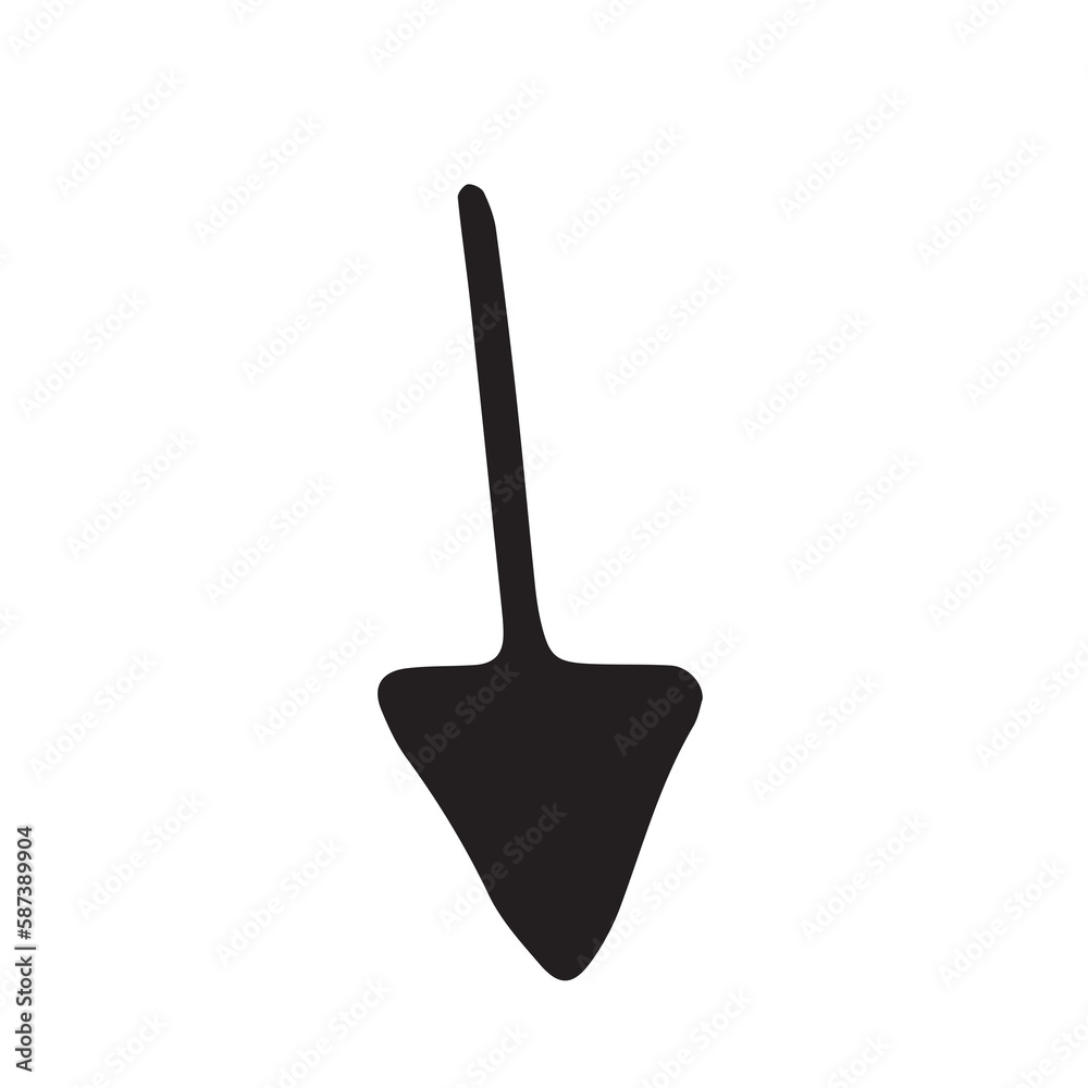 Vector image of downward arrow sign Vector image of downward arrow sign