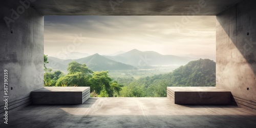 Beautiful modern terrace concept by generative ai © Arisctur
