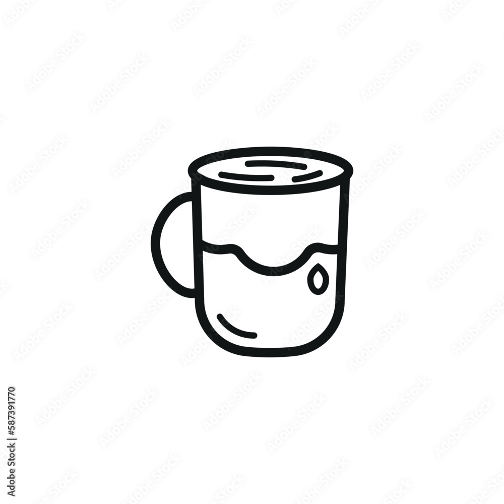 coffee cup icon, line sign. coffee cup icon, line sign.