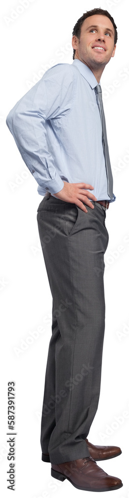 Smiling businessman with hand on hip Smiling businessman with hand on hip