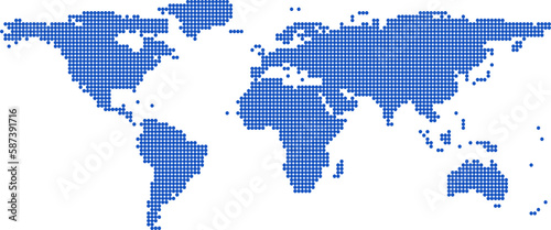 Blue world map