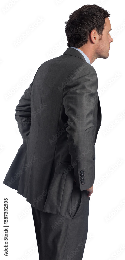 Serious businessman with hands on hips Serious businessman with hands on hips