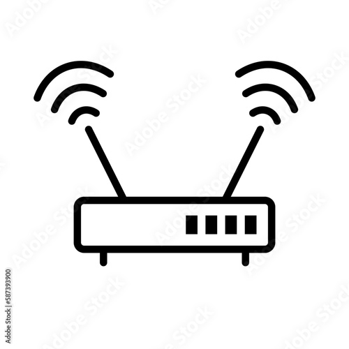 Internet service Wi-Fi router icon. Access point. Vector.