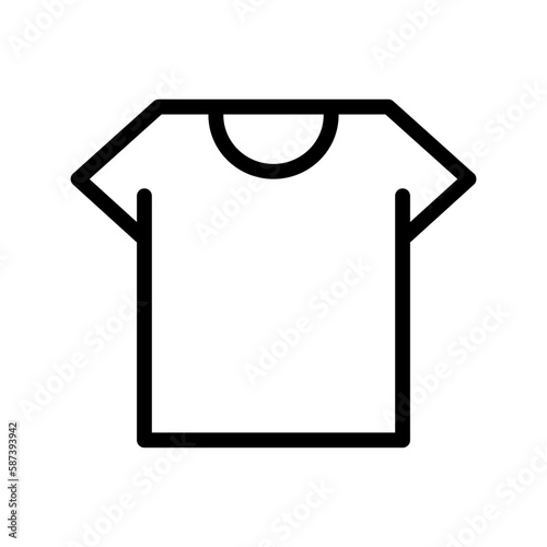 Simple round neck t-shirt icon. Underwear. Vector.