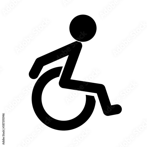 Wheelchair Rehabilitation Icon. Wheelchair living. Vector.