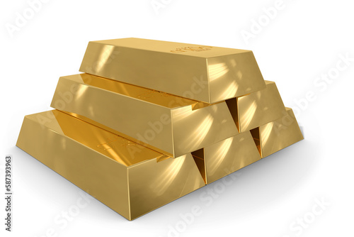 Solid gold bars stack