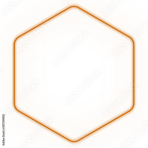 Basic shape neon background. Electric geometric shape with light flare glow on transparent. Shining logo border design for casino night club disco rave party in 1980 style vector illustration