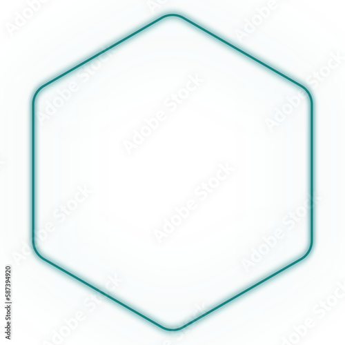 Basic shape neon background. Electric geometric shape with light flare glow on transparent. Shining logo border design for casino night club disco rave party in 1980 style vector illustration