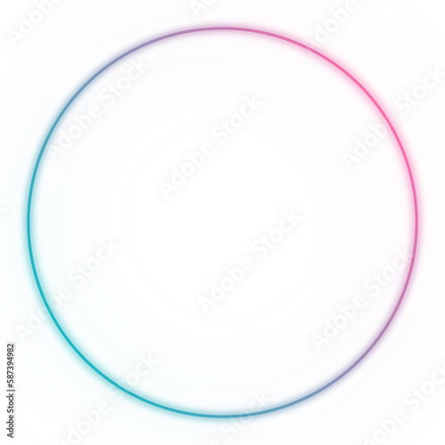 Basic shape neon background. Electric geometric shape with light flare glow on transparent. Shining logo border design for casino night club disco rave party in 1980 style vector illustration