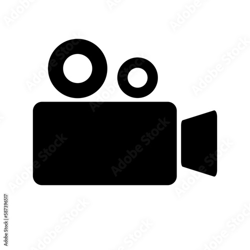Film camera icon. Film reel. Vector.
