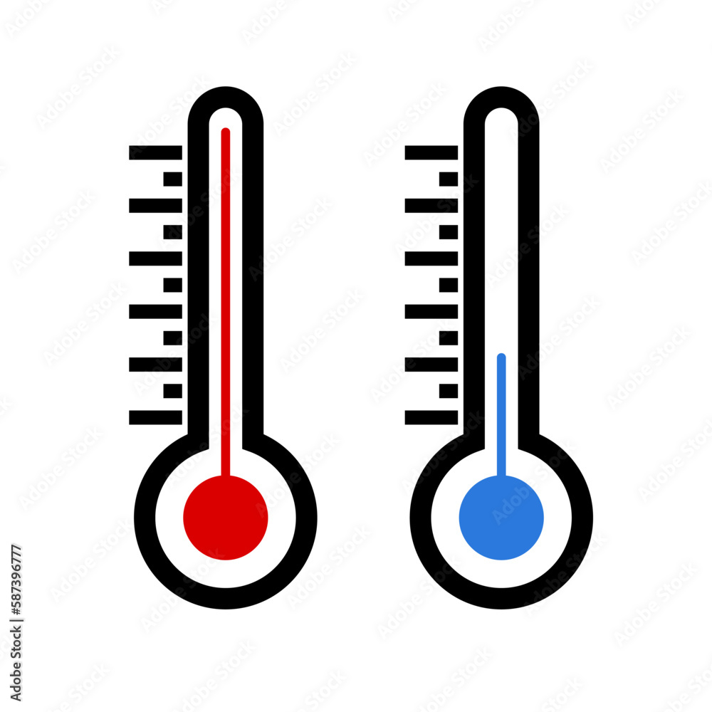 Thermometer set. Temperature measurement. Vector. Thermometer set. Temperature measurement. Vector.