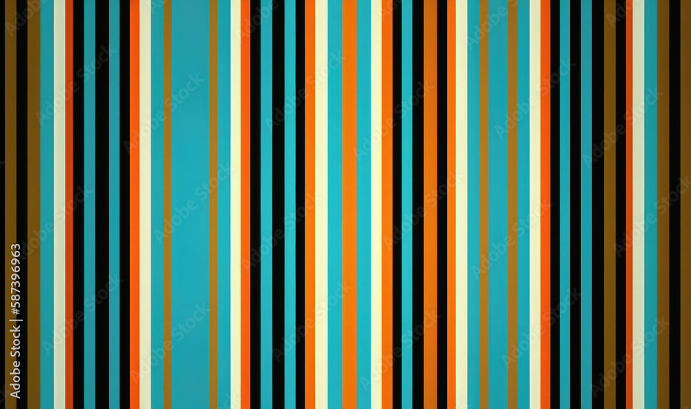 Fototapeta premium Abstract multi-colored striped background. Retro style. Generative AI