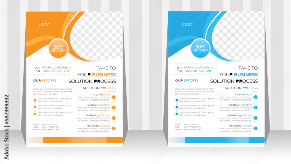Corporate business modern flyer template with abstract shape and flyer brochure cover vector in A4 size Flyer Colorful concepts and design. Corporate business modern flyer template with abstract shape and flyer brochure cover vector in A4 size Flyer Colorful concepts and design.