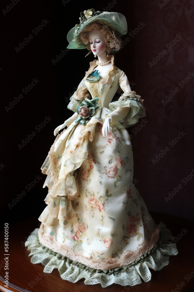 Beautiful porcelain doll lady