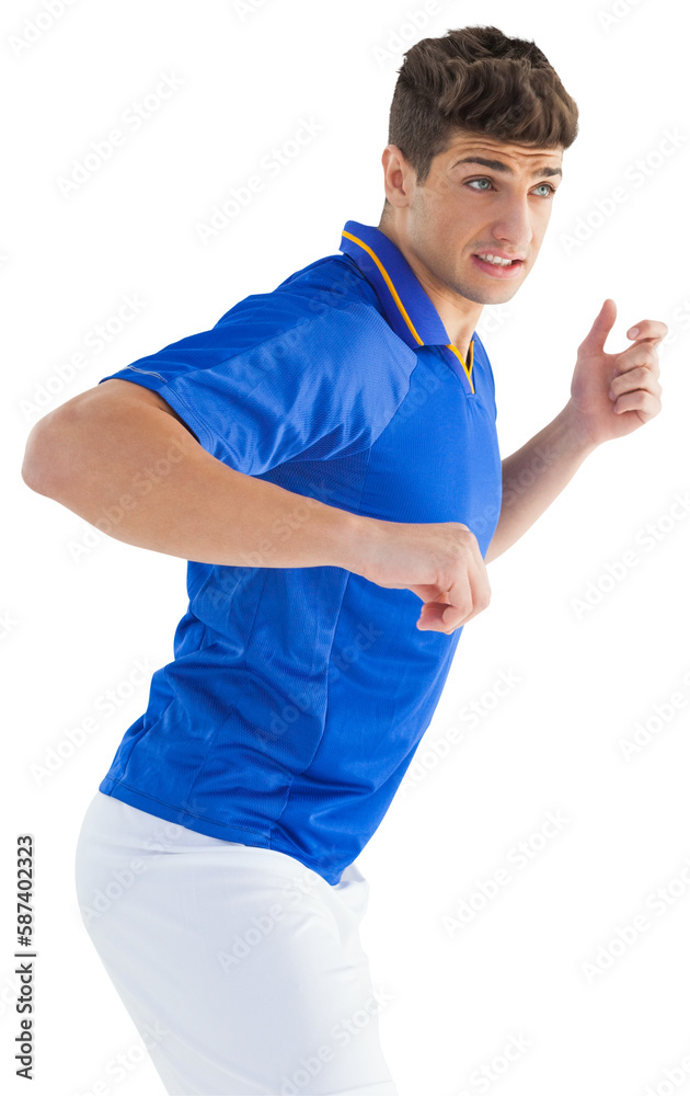 Football player gesturing