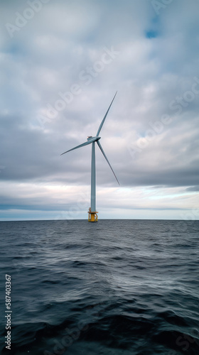 Offshore Wind turbines in the ocean