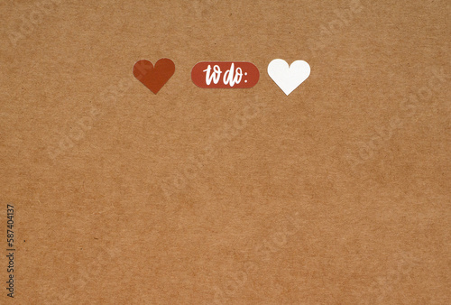 to do list on brown craft paper background