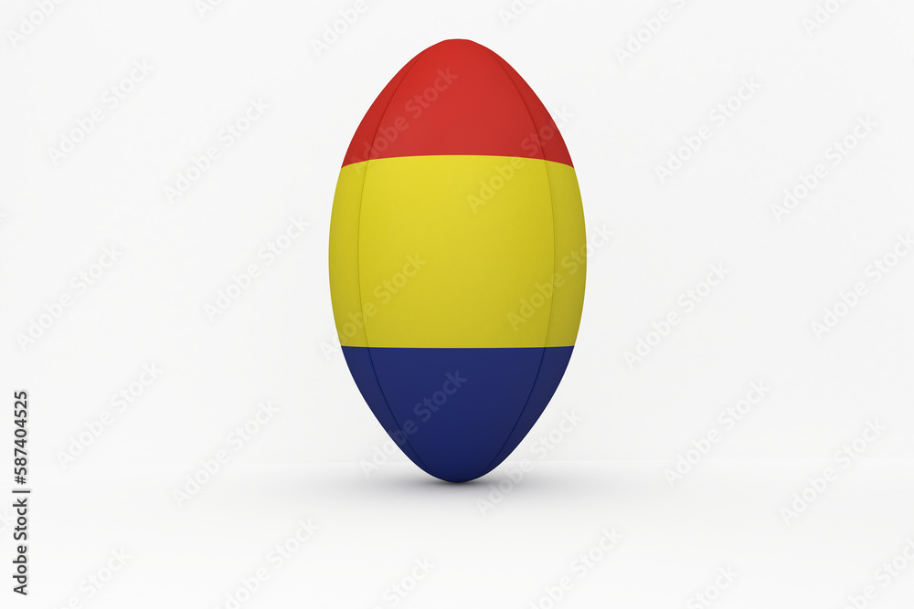 Fototapeta premium Romanian flag rugby ball