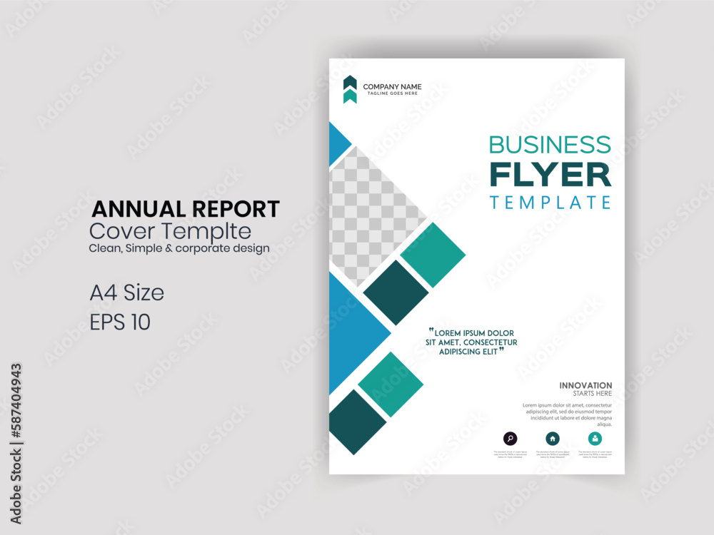 Abstract annual report business professional book brochure flyer clean design