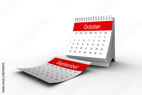 Start of October on calendar